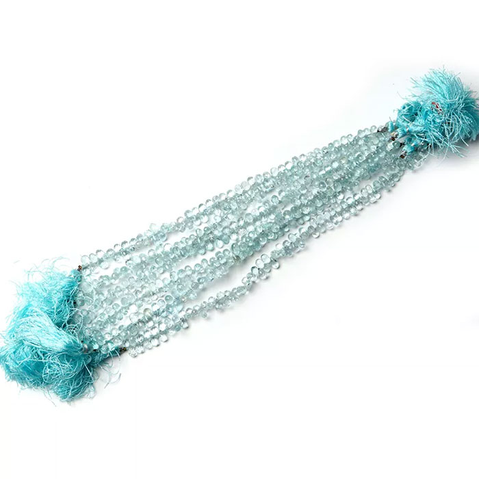 best quality Aquamarine Drops Beads Strand manufacturer