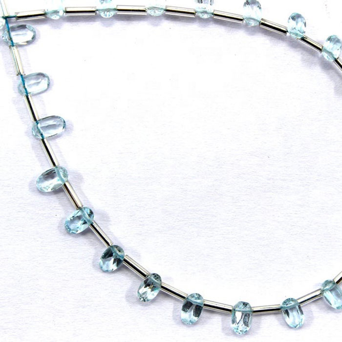 world wide Aquamarine Oval Beads Strand exporters