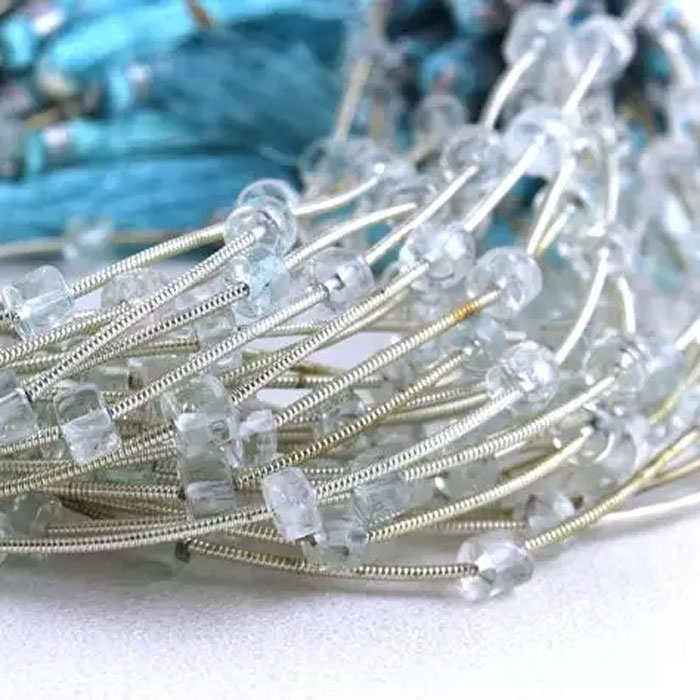best buy Aquamarine Rendell Beads Strand for necklace