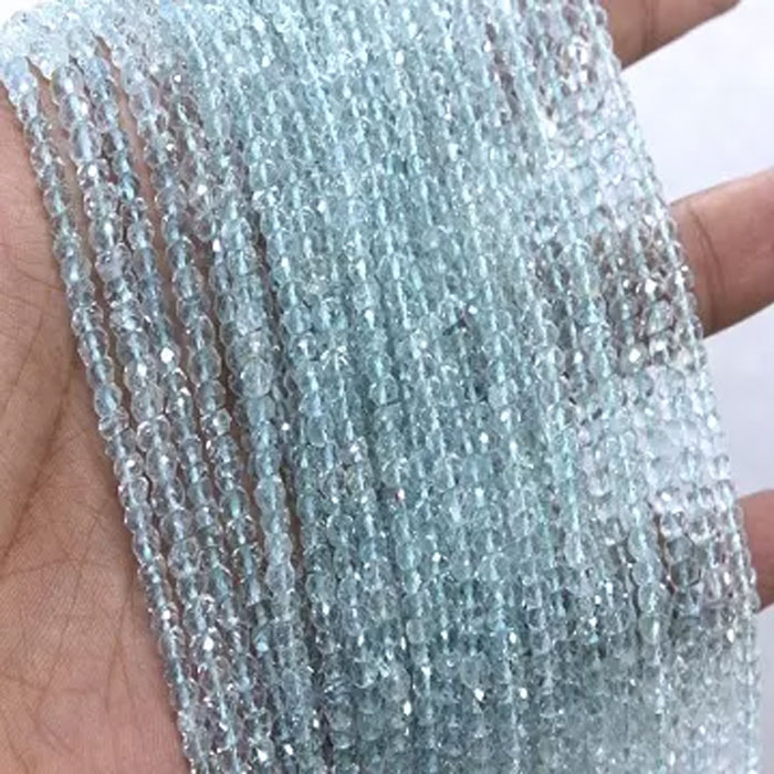 suppliers of Aquamarine Rendell Beads Strand at best price