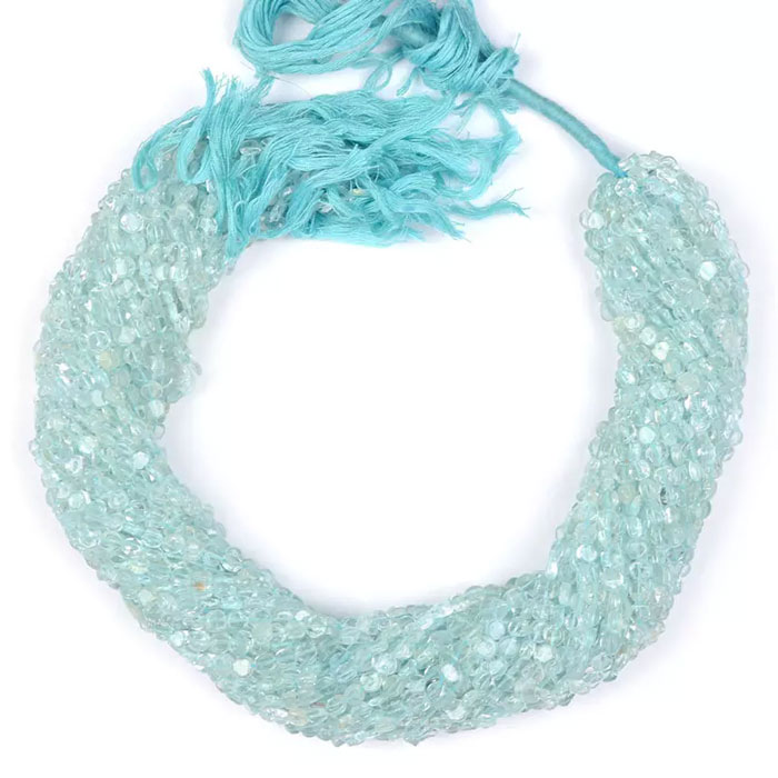 huge collection of Aquamarine Coin Beads Strand exporters