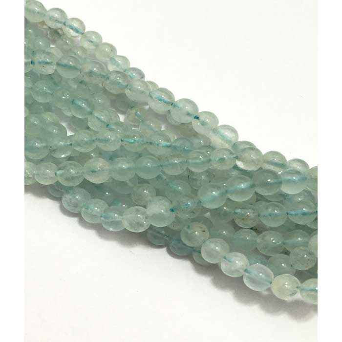 wholesaler Aquamarine Plain Round 4mm to 5mm Beads