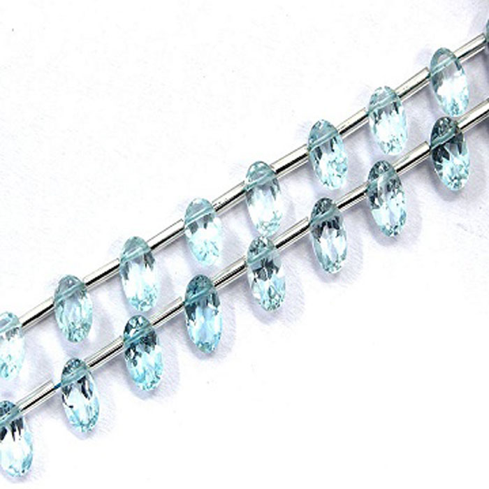 suppliers of Aquamarine Oval Beads Strand at best price