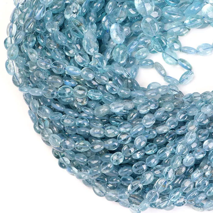 hand made Aquamarine Nugget Beads Strand wholesaler