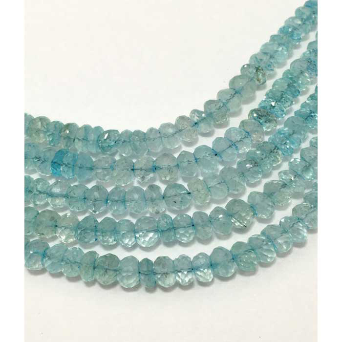 Genuine Aquamarine Faceted Rendell 5.5mm to 6.5mm Beads