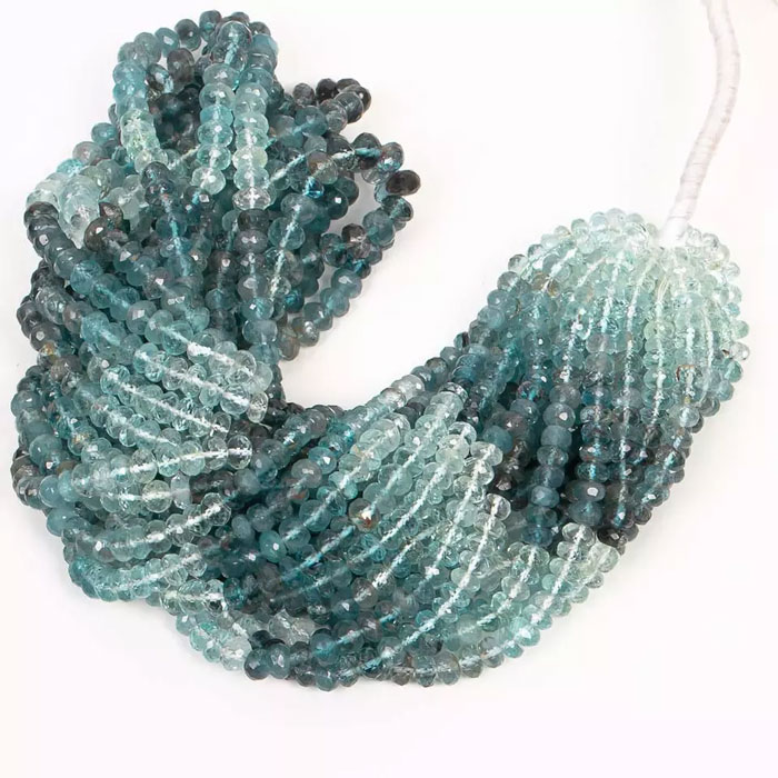 loose Aquamarine Rendell Beads Strand suppliers