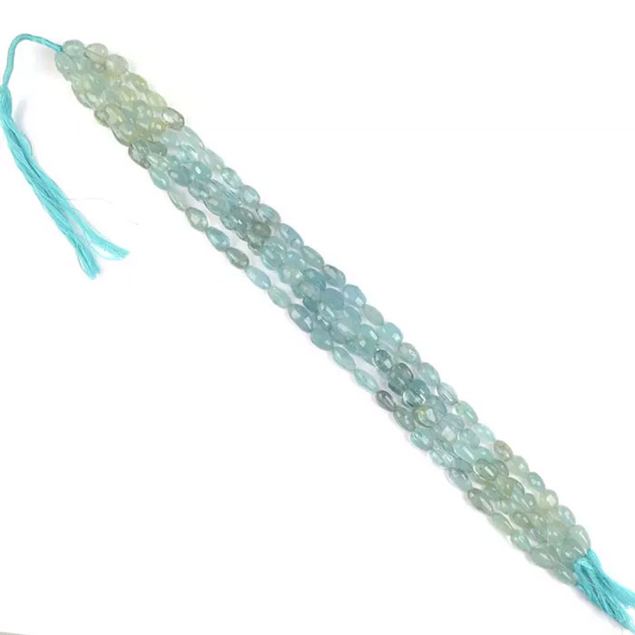 awesome look Aquamarine Nugget Beads Strand mala