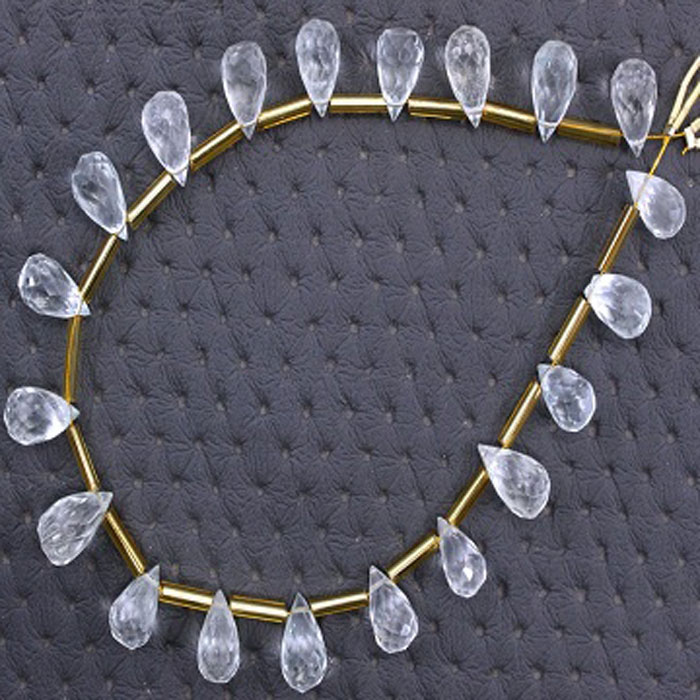 top quality Aquamarine Side Drill Pear Drop Beads Strand wholesaler