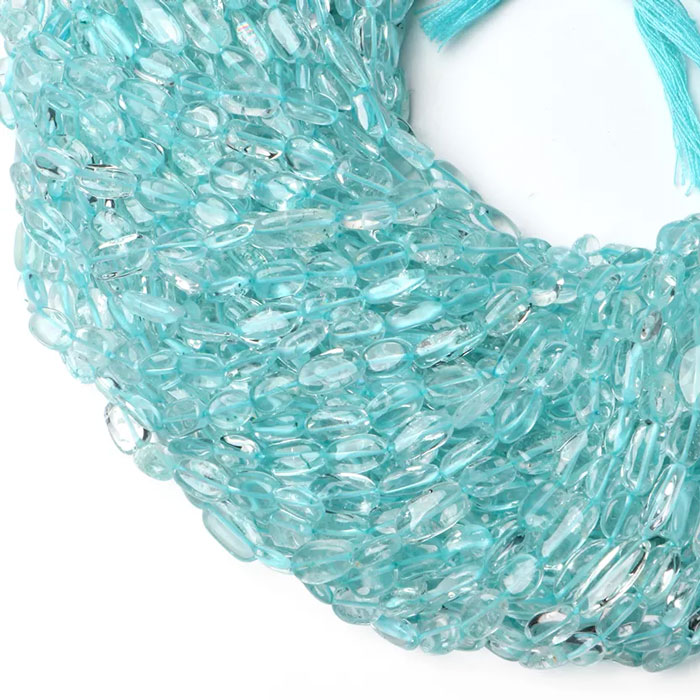 world wide Aquamarine Nuggets Tumble Beads Strand exporters