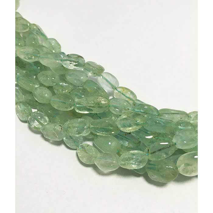 natural Aquamarine Plain Oval 7mm to 10mm Beads