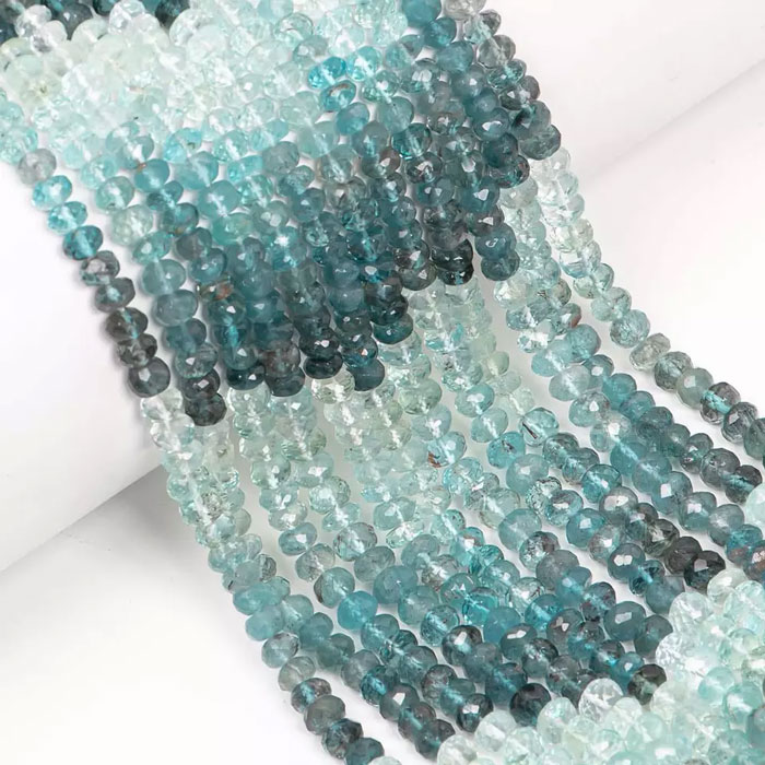 wholesaler of Aquamarine Rendell Beads Strand for mala