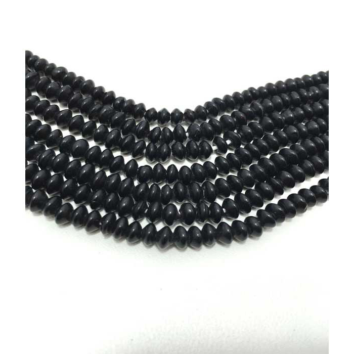 Buy Best Black Onyx Plain Button 5mm to 5.5mm Beads