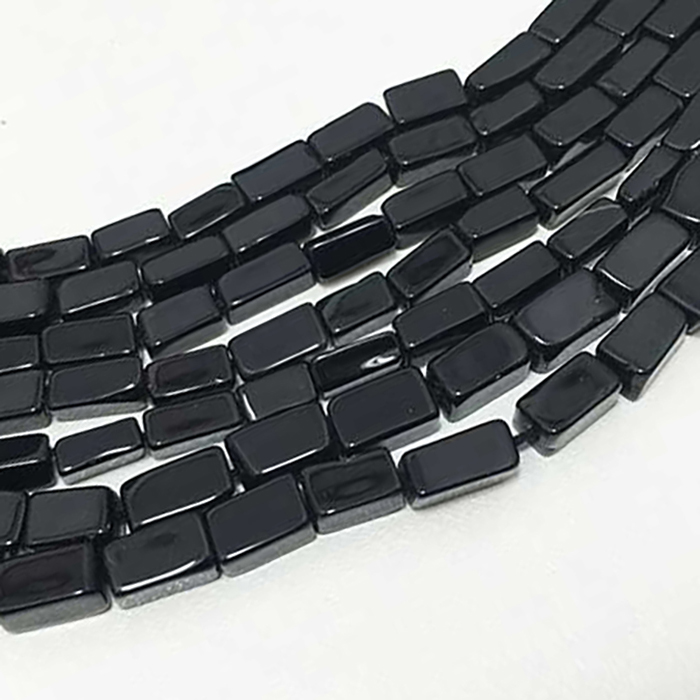 wholesaler Black Onyx Plain Box and Bricks 5mm to 7mm Beads