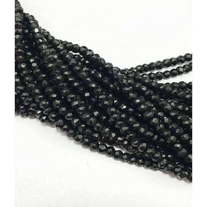 Best Buy Black Spinal Faceted Rendell 3.5mm to 4mm Beads
