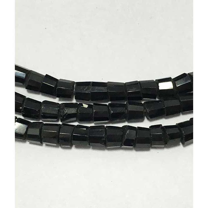 Top Quality Black Spinal Faceted Tyre(Wheel) 3.5mm to 4mm Beads