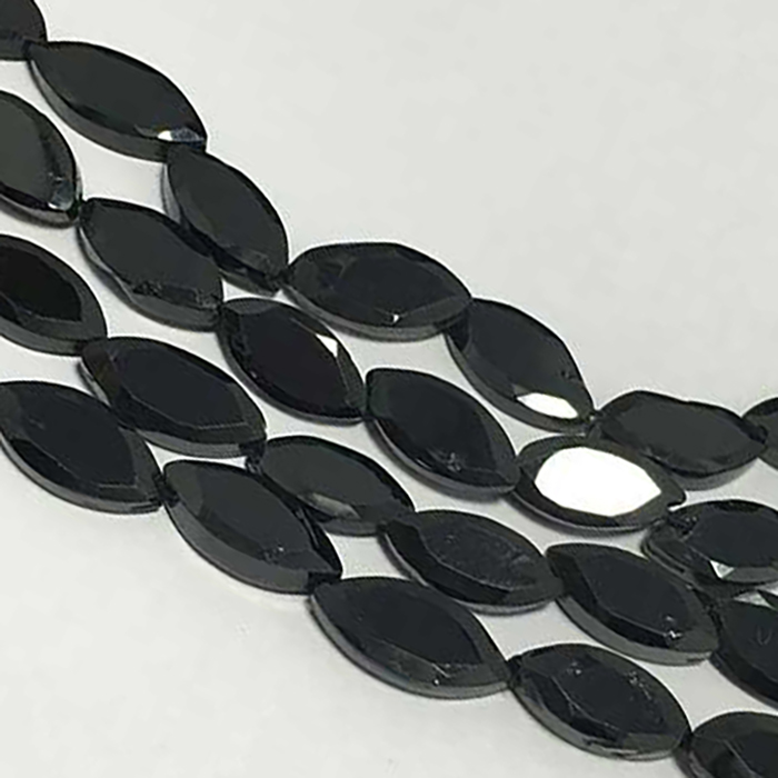 Online Ready Stock Black Spinal Faceted Marquise 5mm to 11mm Beads