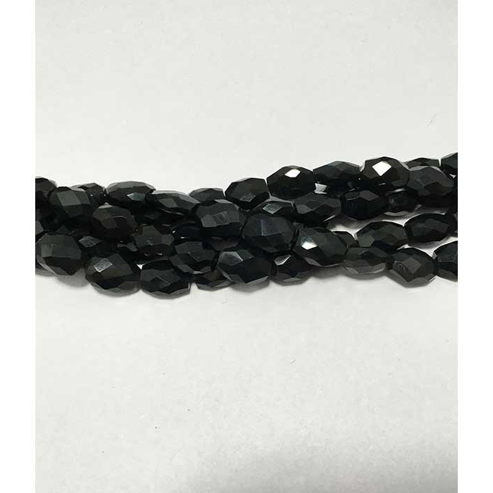 Loose Black Spinal Faceted Oval 6mm to 10mm Beads
