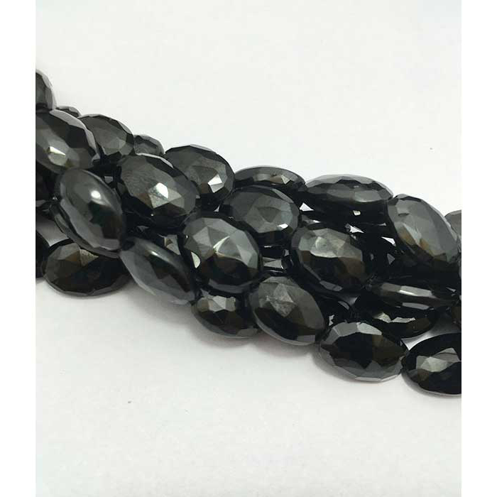 Best Buy Black Spinal Faceted Oval 9mm to 12mm Beads