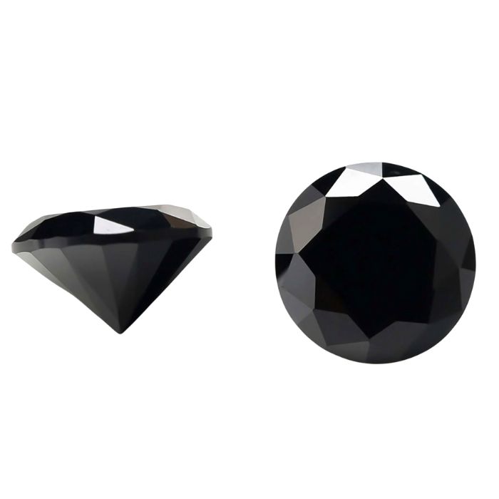 Round Natural Black Spinal Loose Gemstone For Jewelry Making