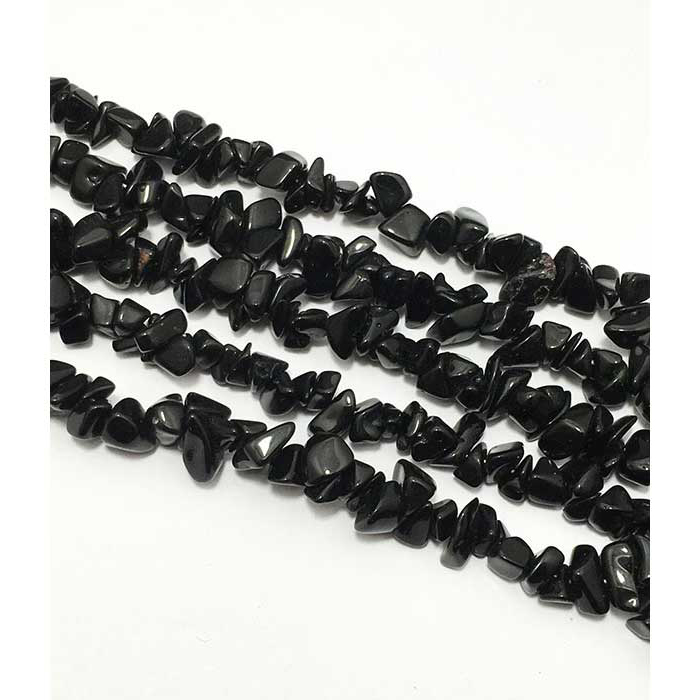 Supplier Black Stone Onyx Uncut Chips Uneven Beads