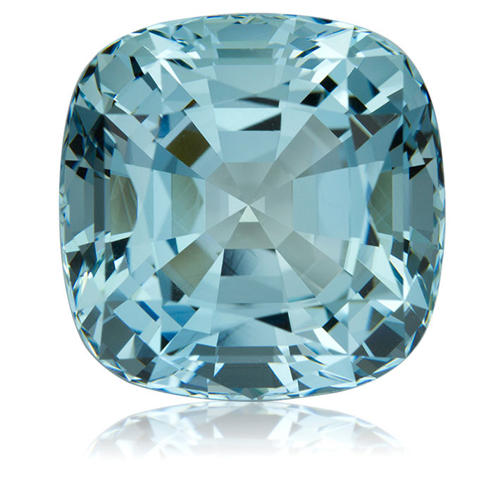 Buy Online Natural Blue Aquamarine Cushion Gemstone | Loose Blue Aquamarine Gemstones