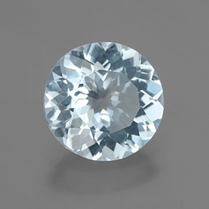 Round Natural Blue Aquamarine Loose Gemstone For Jewellery Making