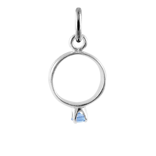 Buy Online Blue Topaz Birthstone Charm | Unique Design December Birthstone |