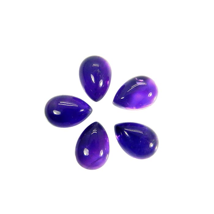 Buy Online Natural Brazil Amethyst Oval Gemstone | Semi Precious Gemstones