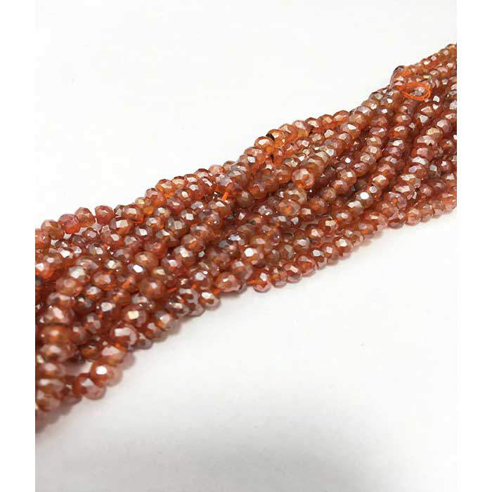 Manufacturer Carnelian Faceted Rendell 3.5mm to 4mm Beads