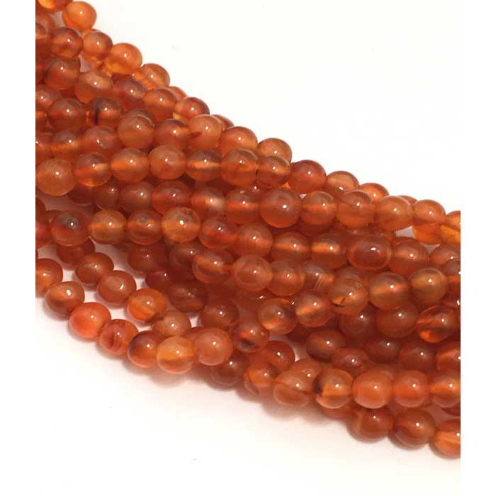 Stunning Carnelian Plain Round 4mm to 5mm Beads