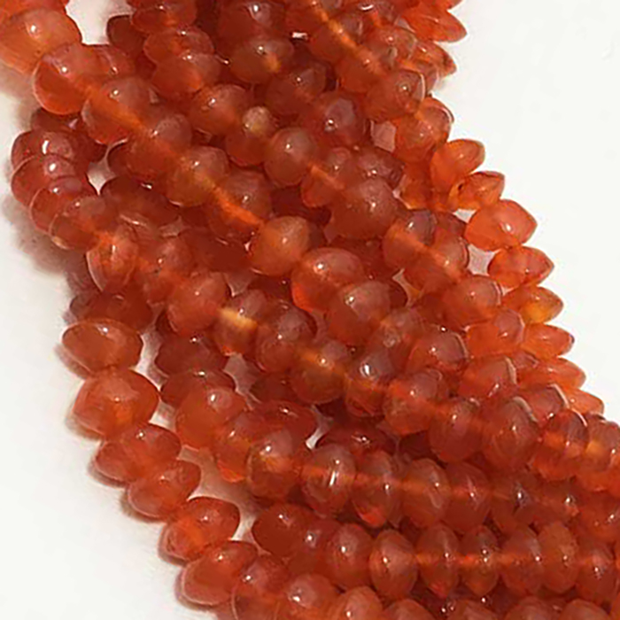 Best Buy Carnelian Plain Button 5mm to 5.5mm Beads