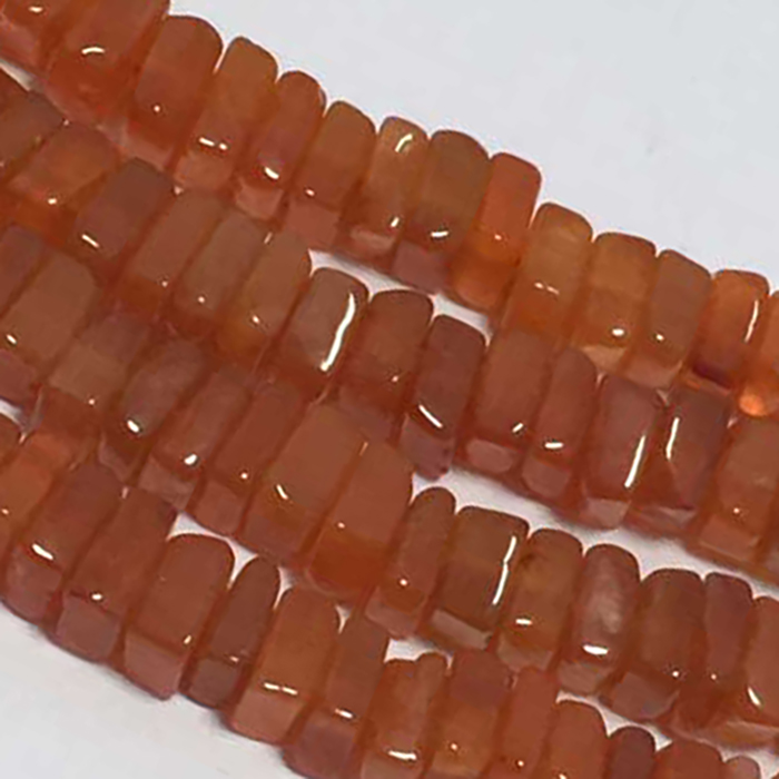 Top Quality Carnelian Plain Disc Square 5mm to 6mm Beads
