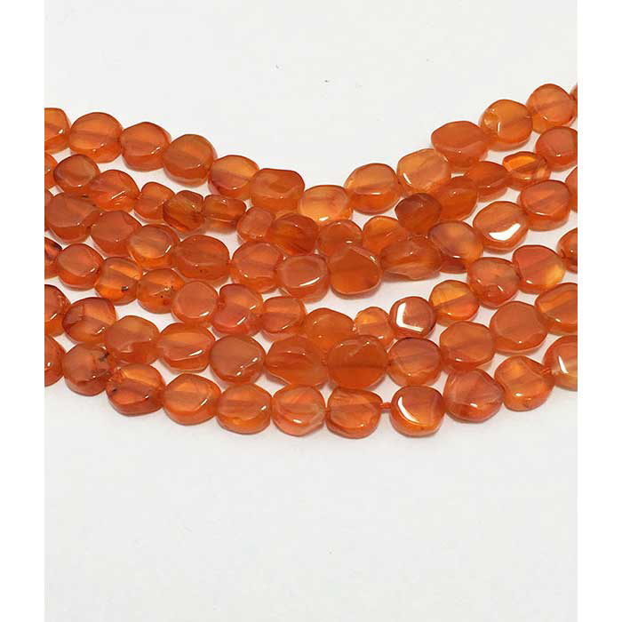 Exporter Carnelian Plain Coin 6mm to 7mm Beads