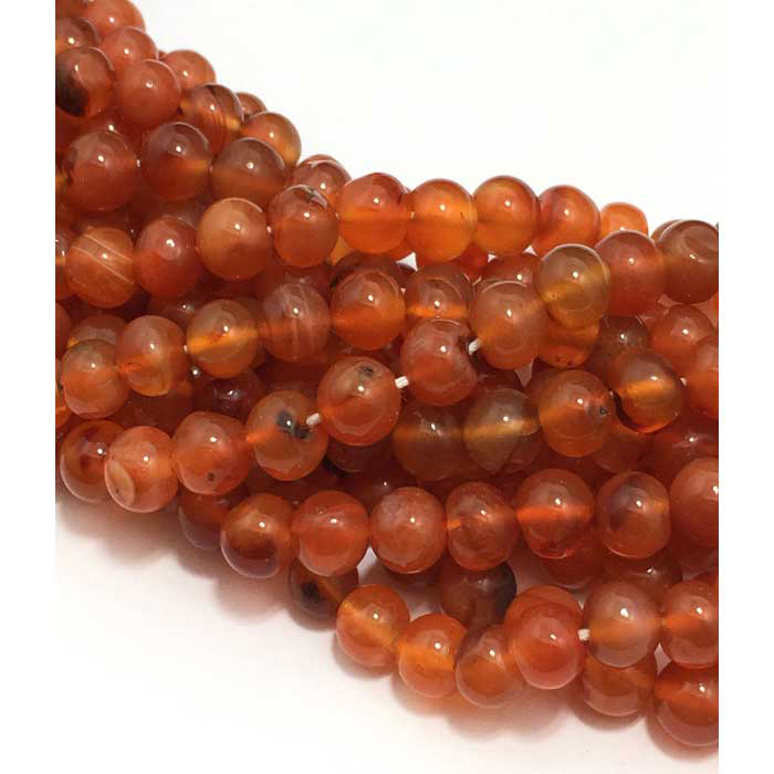 Loose Carnelian Plain Round 6mm to 9mm Beads