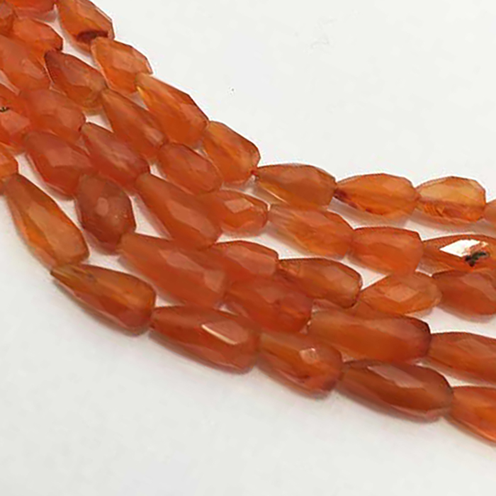 Manufacturer Carnelian Faceted Top Drill Drops Pears 7mm to 10mm Beads