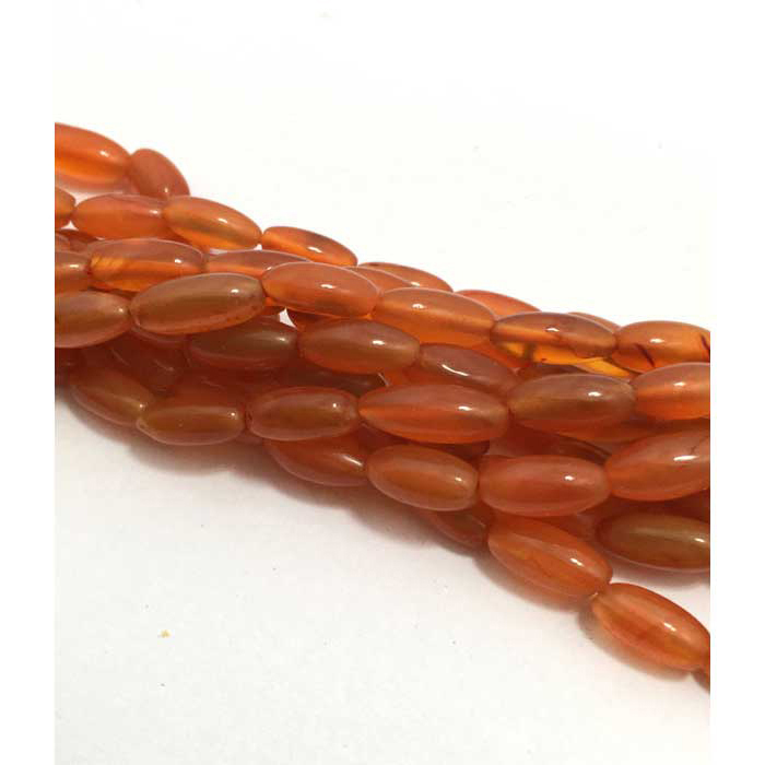 Buy Best Carnelian Plain Rice 8mm to 11mm Beads