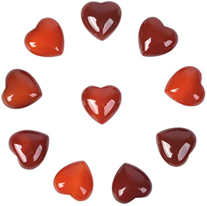 Shop for the best loose jewellery stones | heart Carnelian loose gemstone|