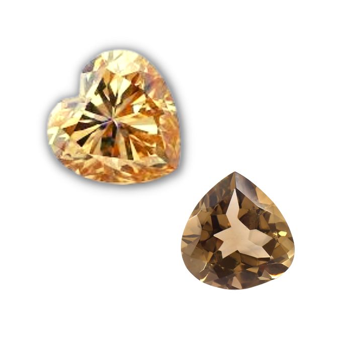 Shop for the best loose jewelry stones | heart Champagne Quartzl loose gemstone|