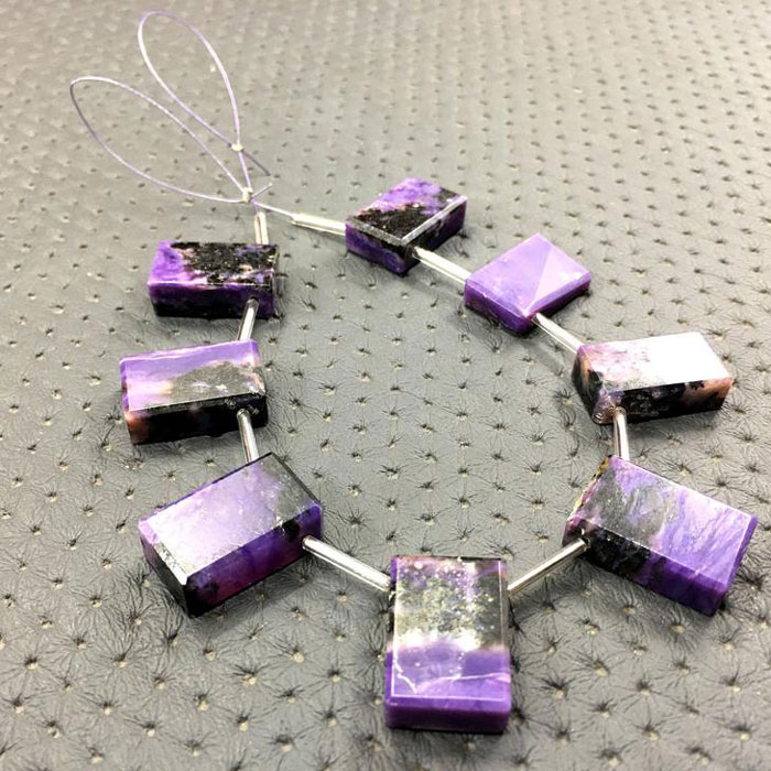 top quality Charoite Rectangle Beads Strand wholesaler