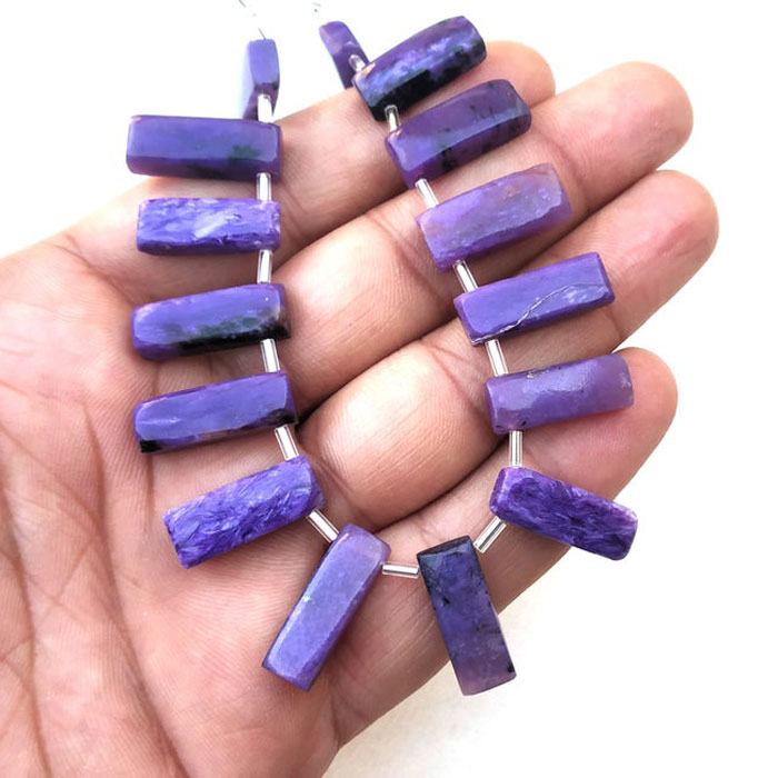 buy online Charoite Rectangle Beads Strand manufacturer