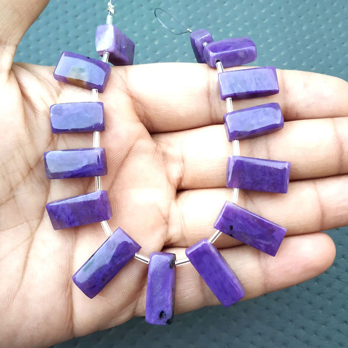 hand made Charoite Rectangle Beads Strand wholesaler