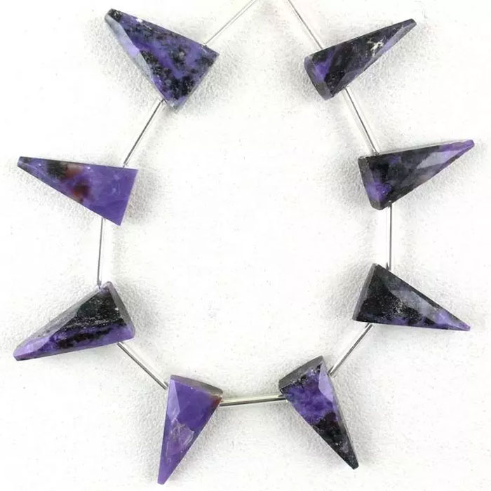 stunning Charoite Triangle Beads Strand wholesale price