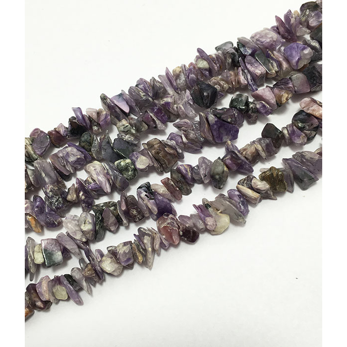 natural Charoite Uncut Chips Uneven Beads