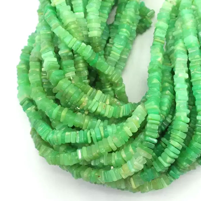 manufacturer of Chrysoprase Square Beads Strand for jewellery