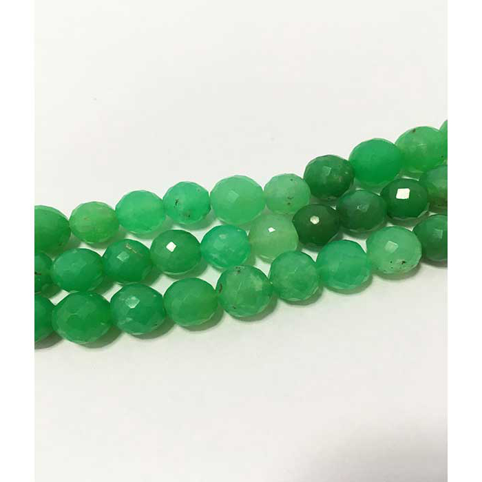 Exporter Chrysoprase Faceted Round 6Mm To 6.5Mm Beads
