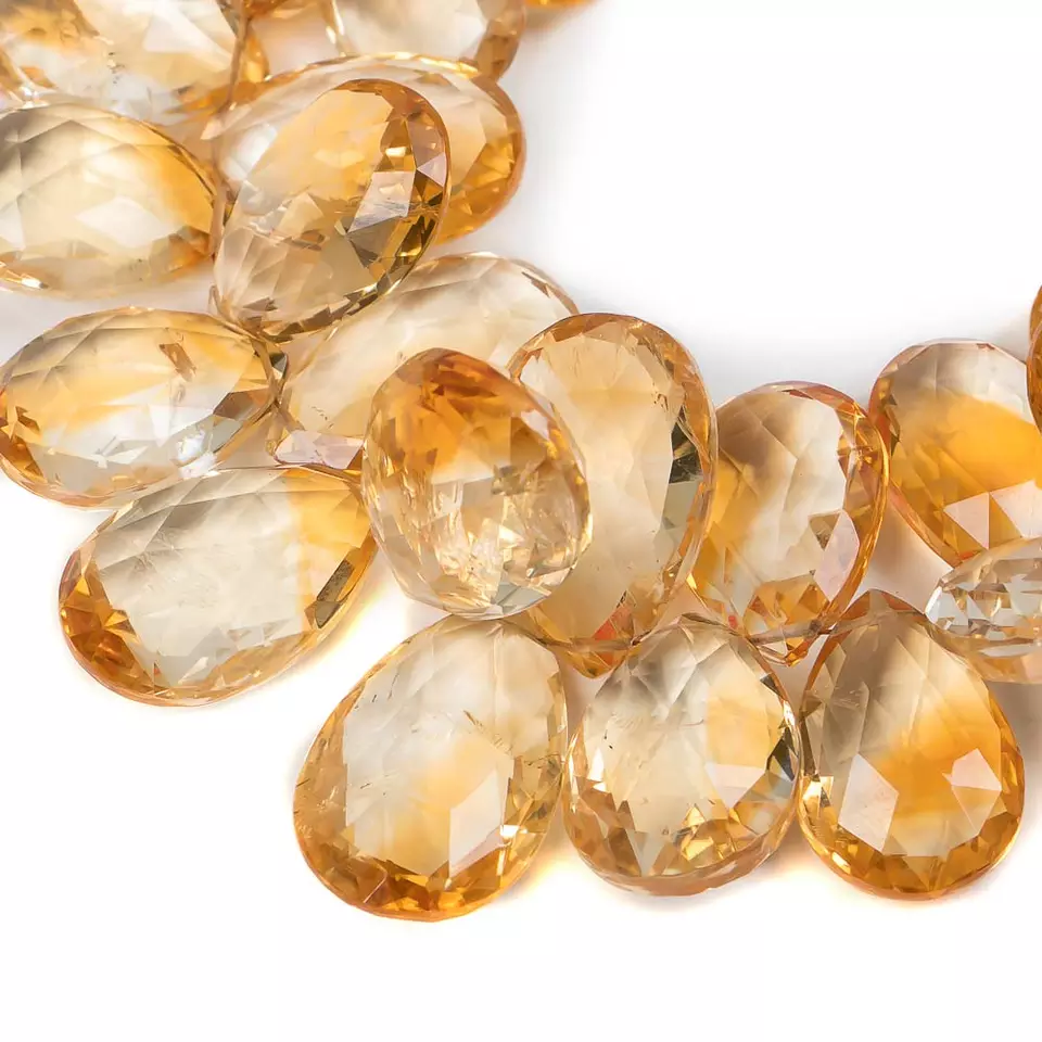 stunning Citrine Faceted Beads Strands wholesale price