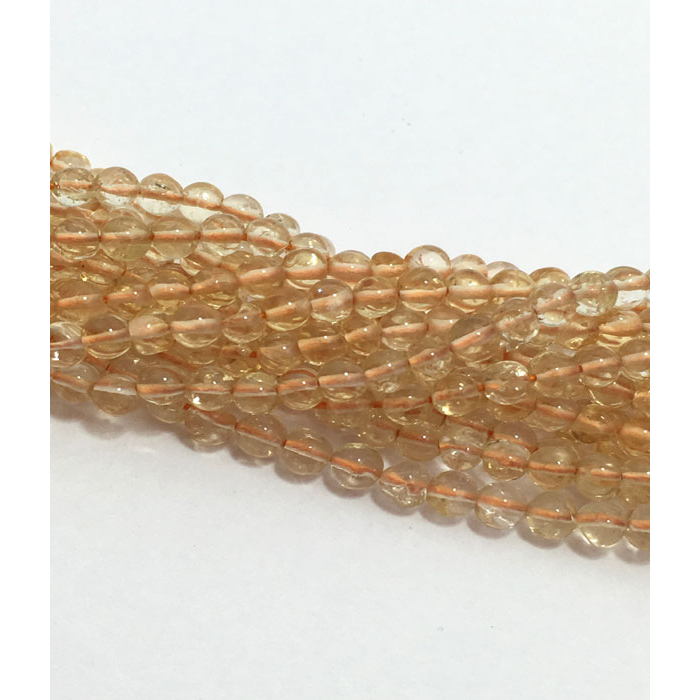 Semi Precious Citrine Plain Round 2mm to 3mm Beads