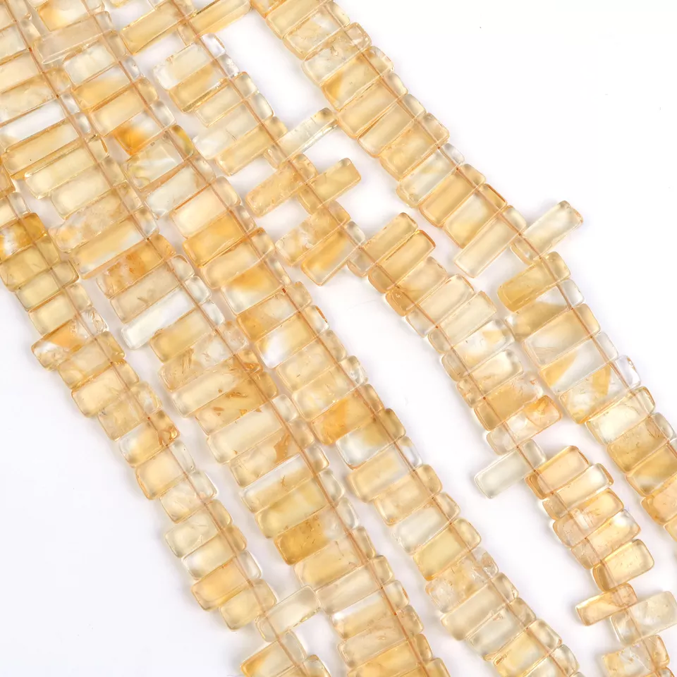 wholesale Citrine Plain Beads Strands for necklace