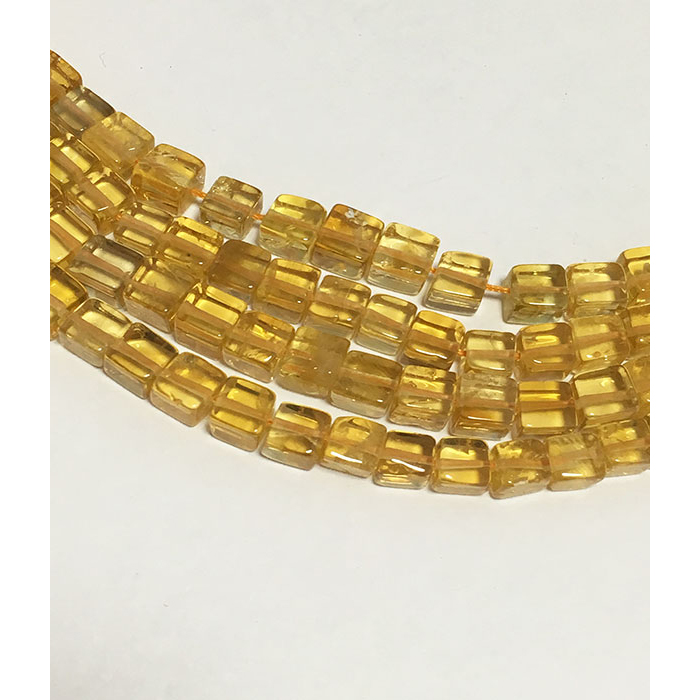 wholesaler Citrine Plain Box & Bricks 4.5mm to 5.5mm Beads