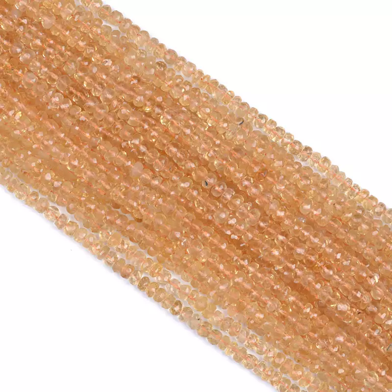 exporters of Citrine Faceted Beads Strands for mala making